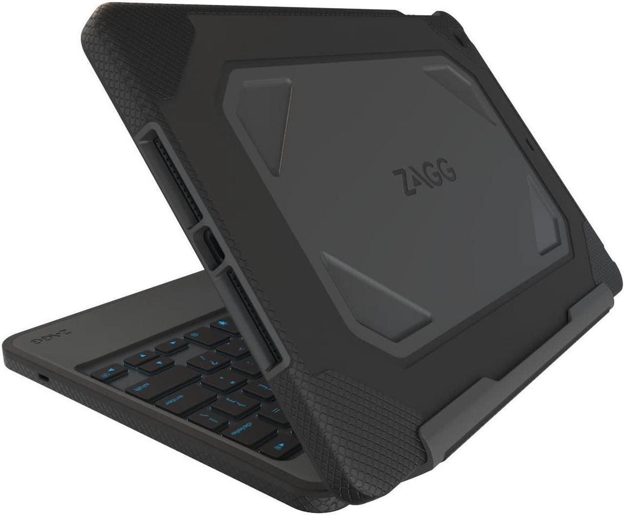 Main image of ZAGG Rugged Book Case Durable Hinged with Detachable Backlit Keyboard for iPad Air 2 - Black (ID6RGK-BB0)