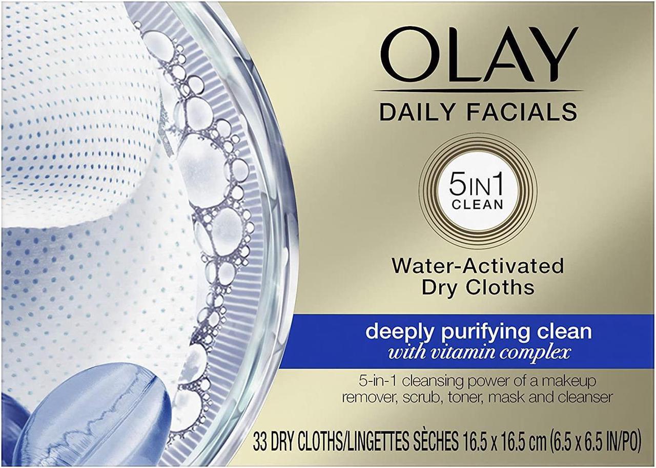 Alt view image 2 of 7 - olay daily facial cleansing cloths for a deeply purifying clean, makeup remover, 33 count pack of 3