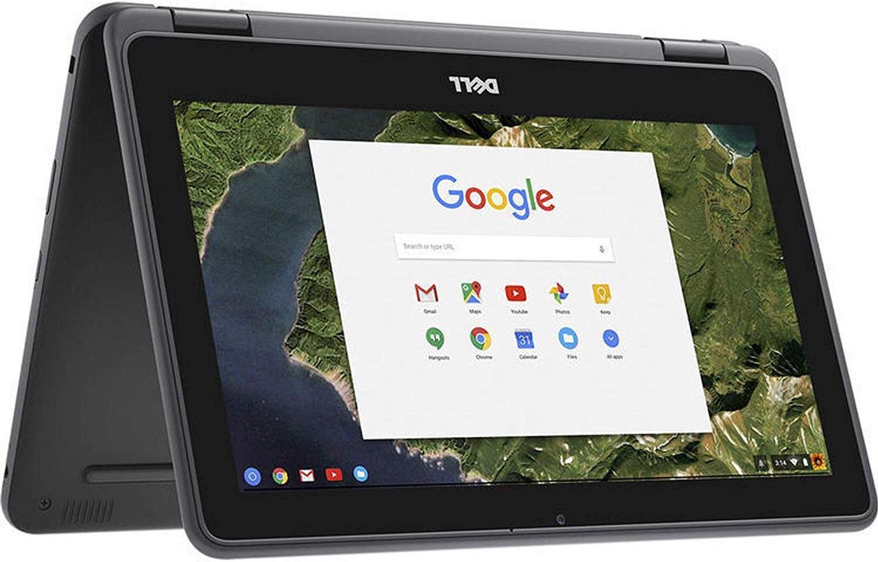 Alt view image 2 of 7 - Dell 3189 Convertible Chromebook 11.6" HD IPS Touchscreen, Intel Celeron N3060 Up to 2.48GHz, 4GB Ram 16GB SSD, HDMI, WiFi, Webcam, Chrome OS Grade B