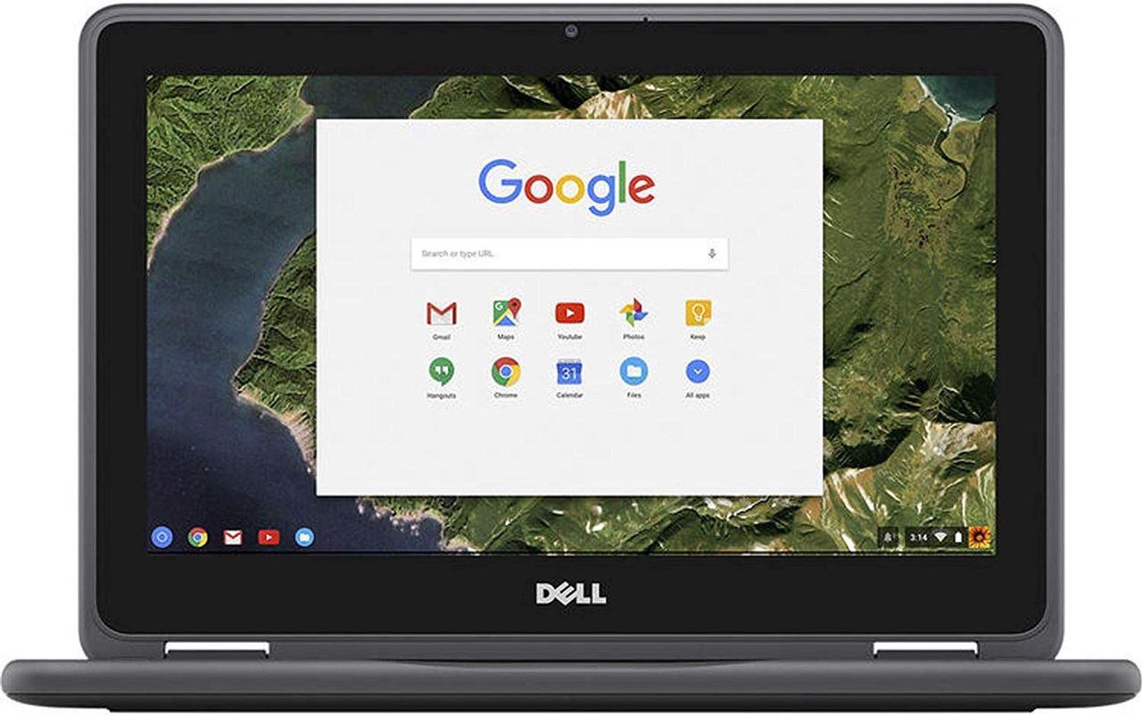 Main image of Dell 3189 Convertible Chromebook 11.6" HD IPS Touchscreen, Intel Celeron N3060 Up to 2.48GHz, 4GB Ram 16GB SSD, HDMI, WiFi, Webcam, Chrome OS Grade B