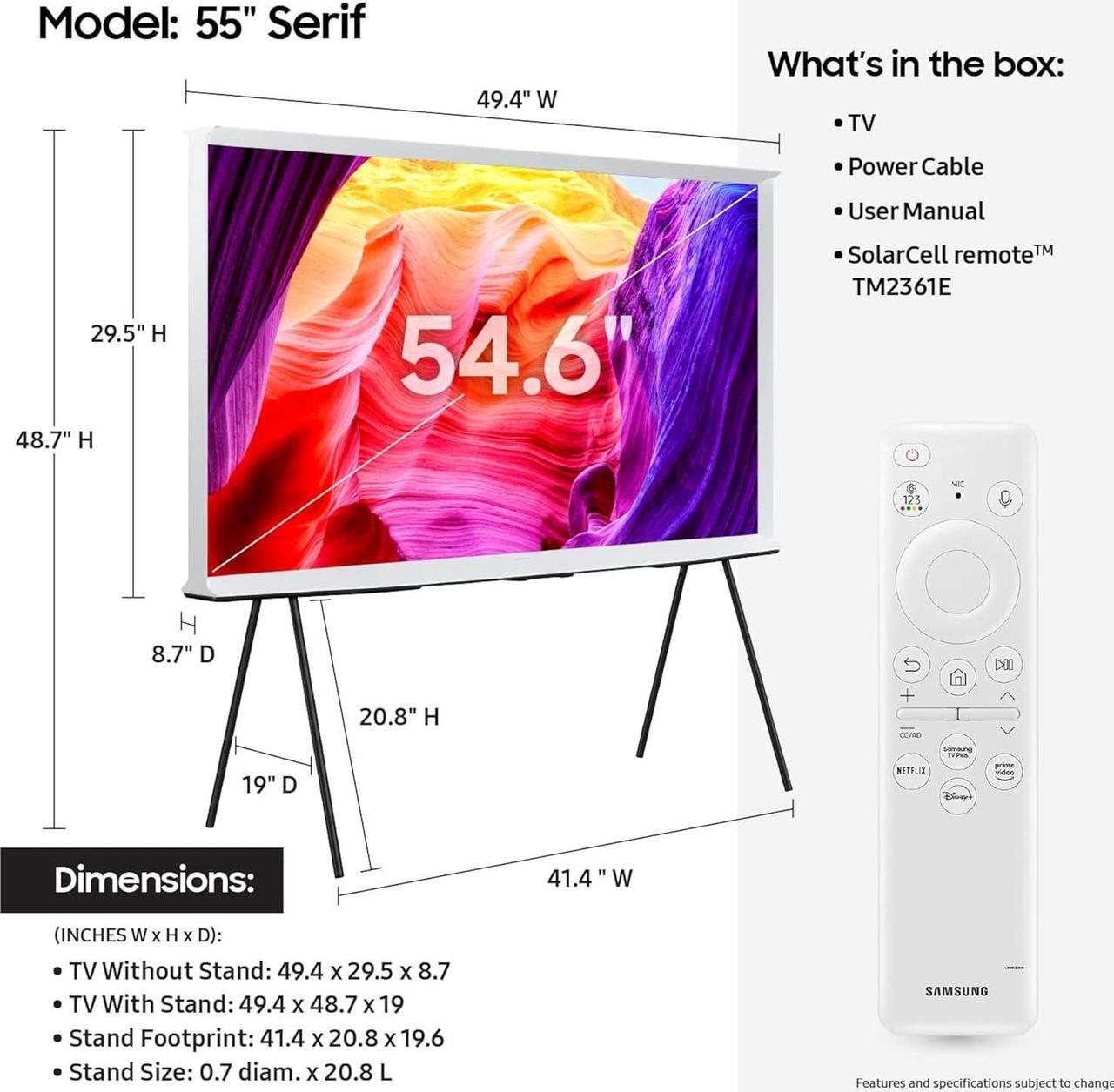 Alt view image 2 of 2 - Samsung The Serif QLED TV LS01D 4K Smart 55-Inch in White (2024) - QN55LS01DAFXZA