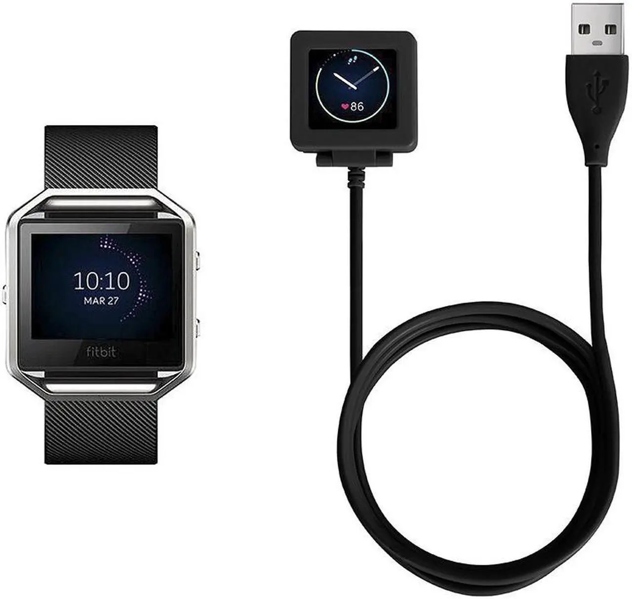 Alt view image 2 of 7 - Fitbit Blaze Charger, XIUMEI Replacement USB Charging Cable or Charging Stand for Fitbit Blaze Smart Fitness Watch