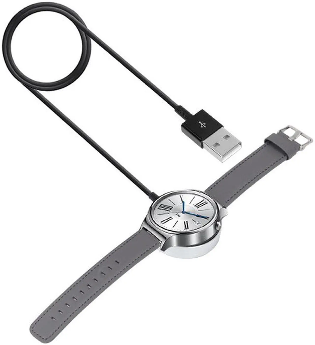 Alt view image 2 of 6 - Huawei Smart watch Charger[Stainless Frame],Portable Desktop stand Replacement Magnetic Cradle Charger for Huawei W1