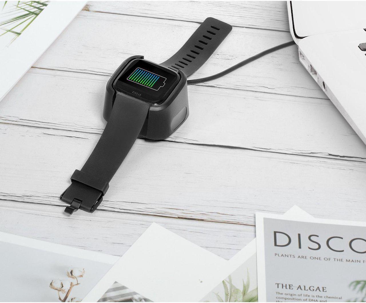 Alt view image 3 of 5 - XIUMEI Fitbit Versa Charger, USB Replacement Charger 3.3ft/1m Charging Cable for Fitbit Versa Smart Watch (Black)