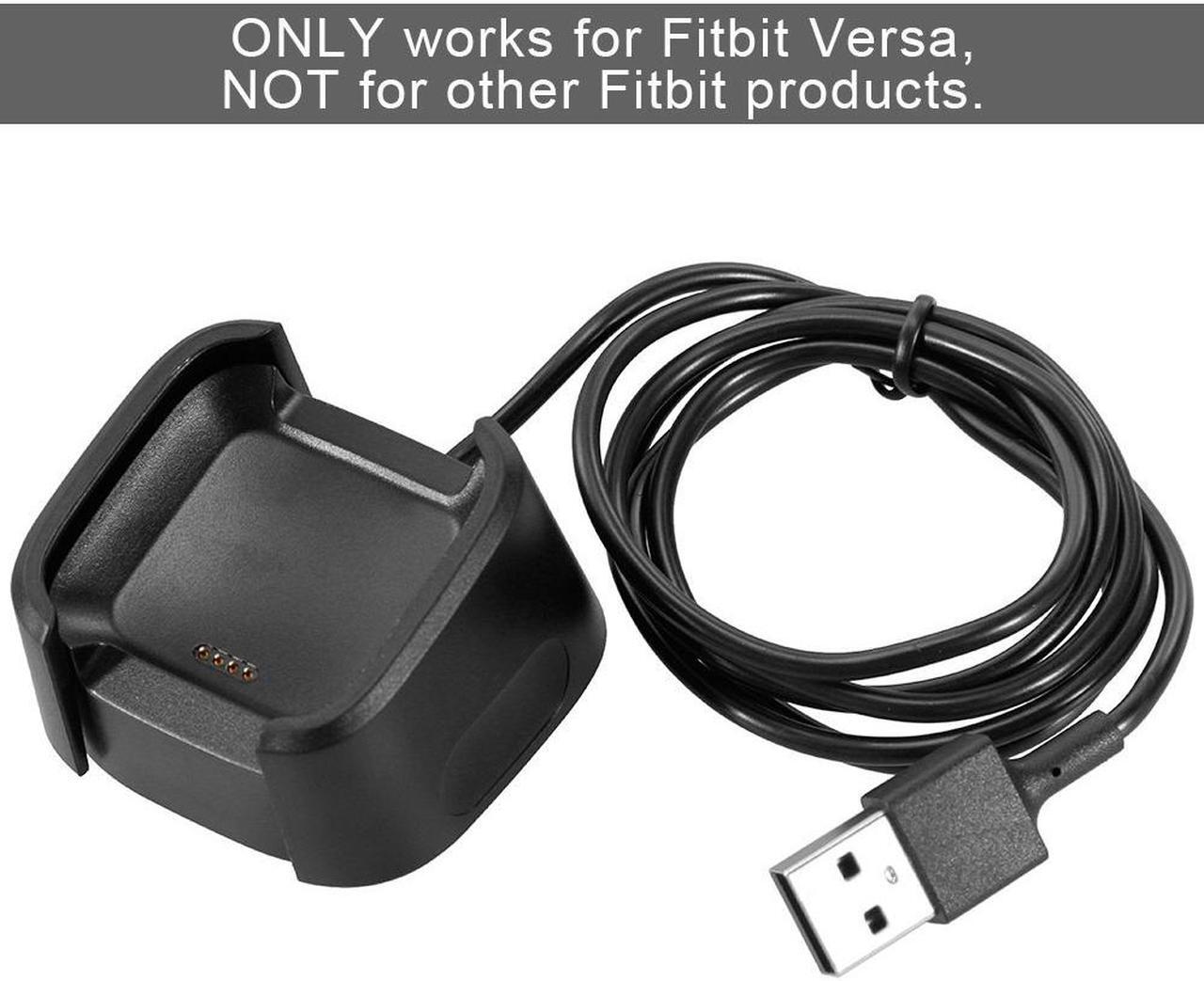 Alt view image 5 of 5 - XIUMEI Fitbit Versa Charger, USB Replacement Charger 3.3ft/1m Charging Cable for Fitbit Versa Smart Watch (Black)