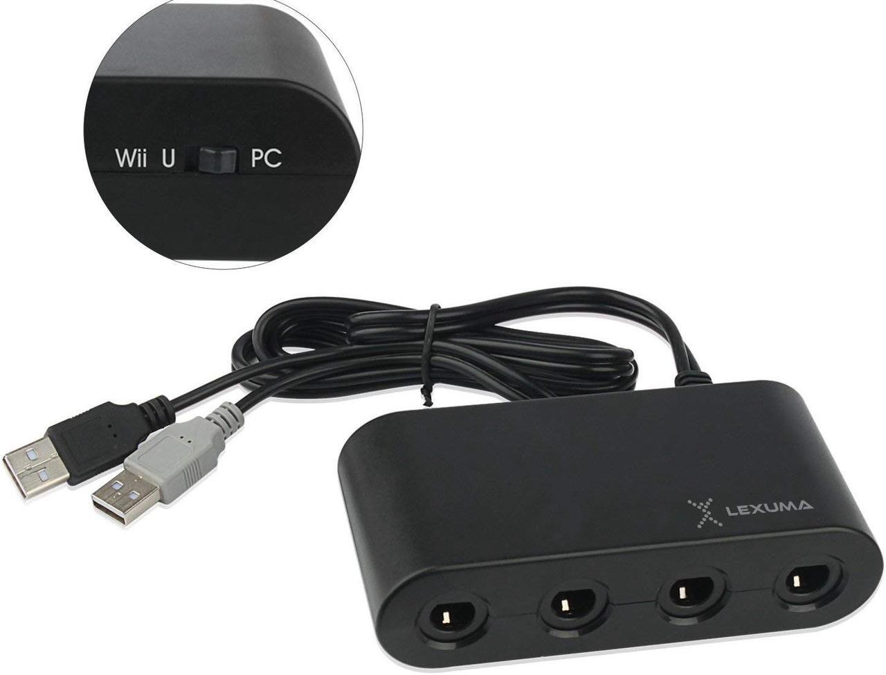 Alt view image 2 of 7 - GameCube Controller Adapter for Wii U, Nintendo Switch and PC USB
