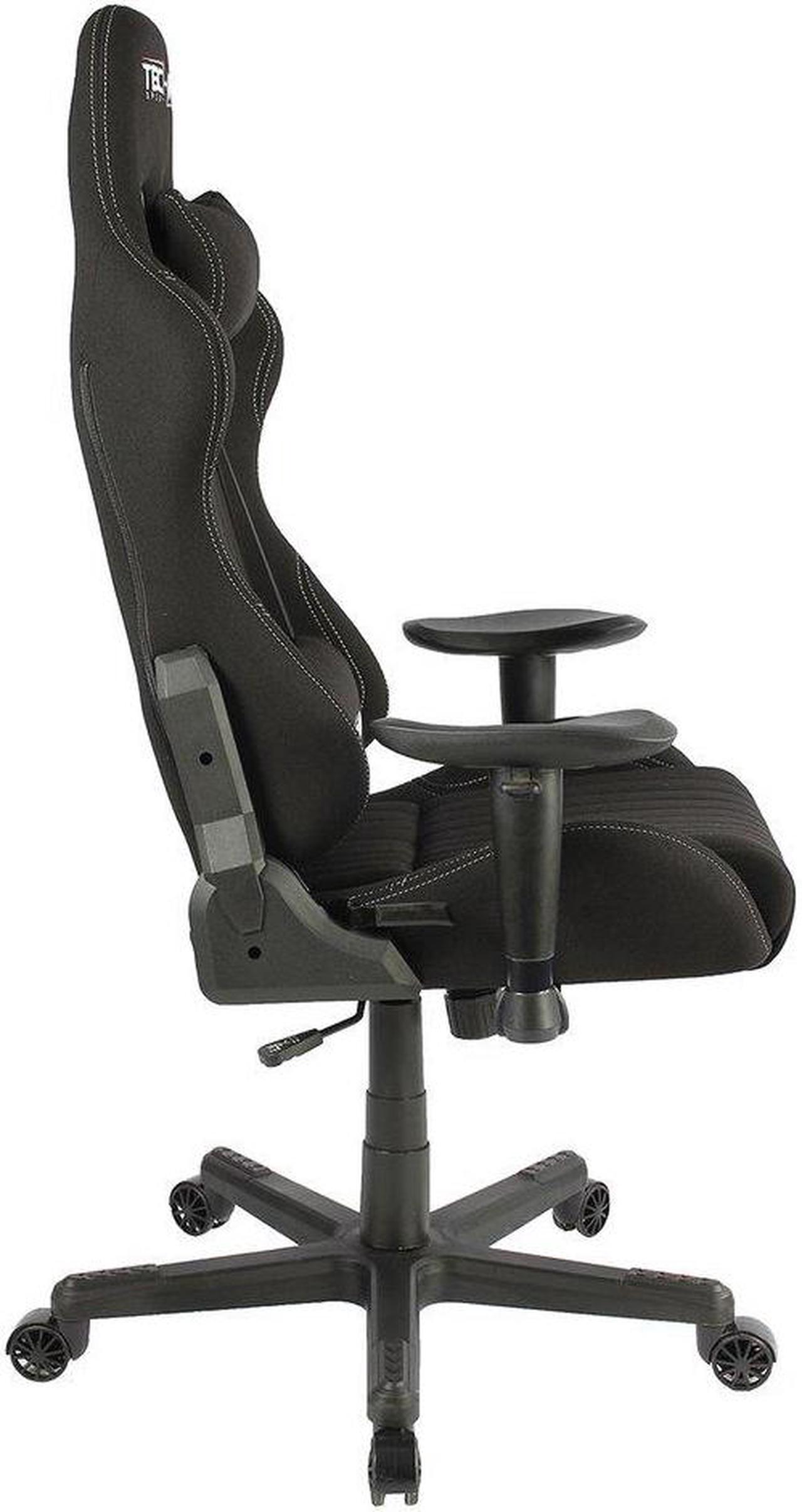 Alt view image 3 of 20 - Gaming Chair - Techni Sport TS-F44 - BLACK Fabric Ergonomic High Back Racer Style PC / Console Video Gaming / Study