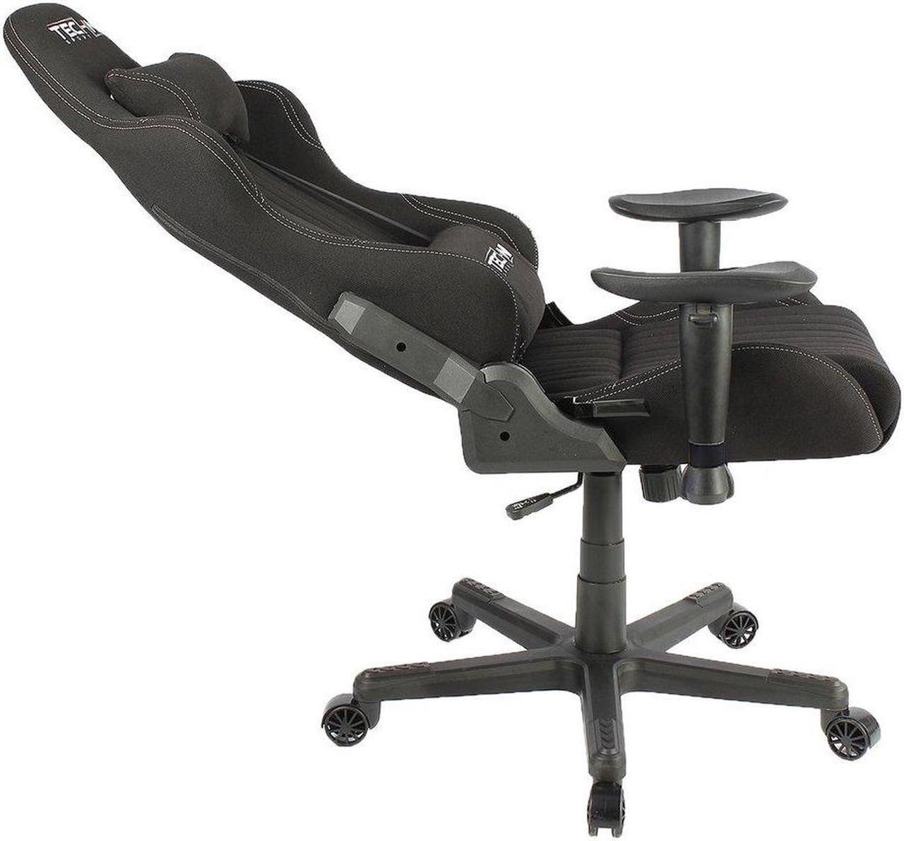 Alt view image 4 of 20 - Gaming Chair - Techni Sport TS-F44 - BLACK Fabric Ergonomic High Back Racer Style PC / Console Video Gaming / Study