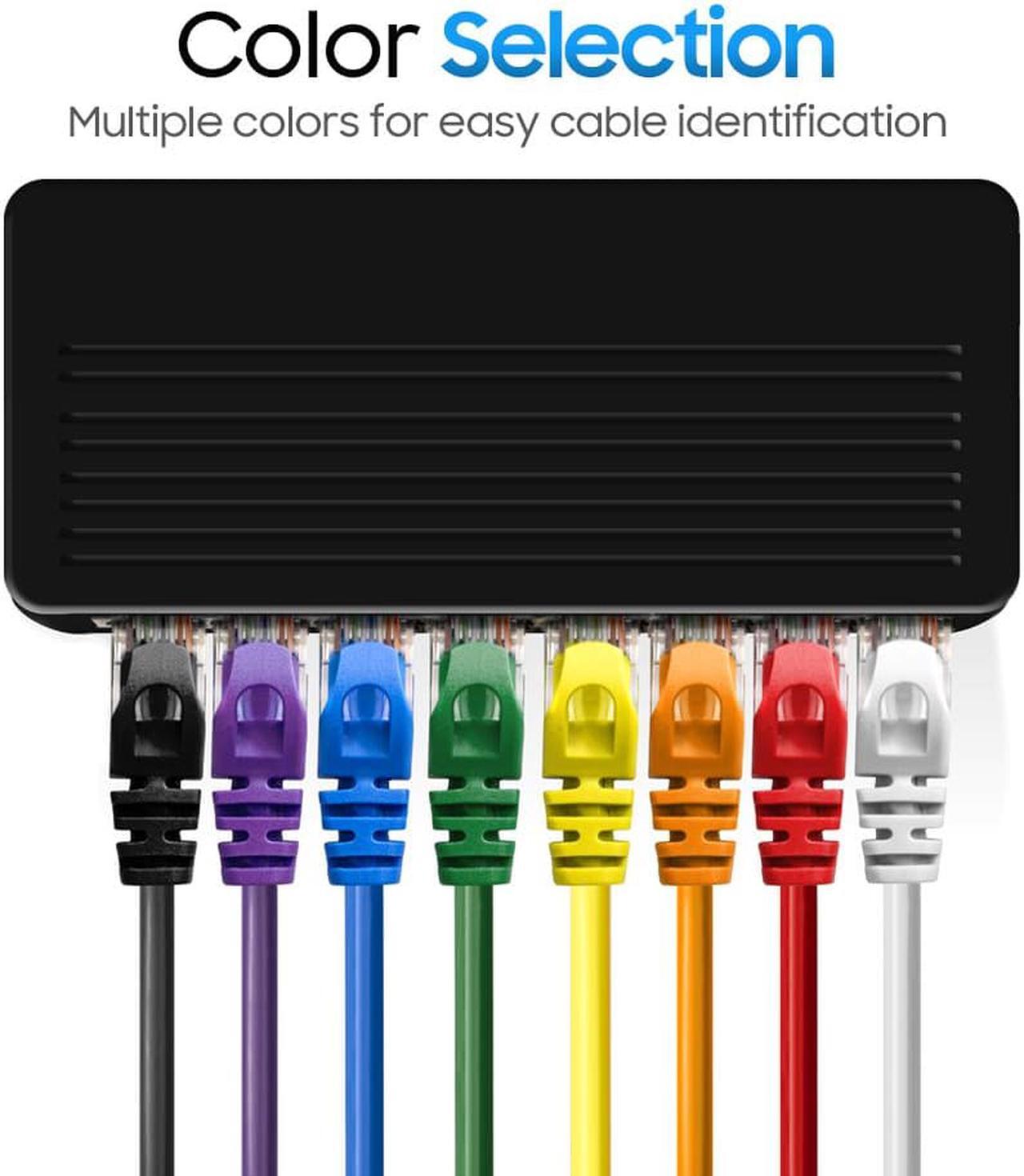 Alt view image 3 of 6 - Cmple - [20 PACK] 15 Feet Cat6 Ethernet Cable, Network Patch Cord, 550 MHz 10 Gbps Cat6 Internet Wire, Computer LAN Cable with RJ-45 Connectors - Yellow