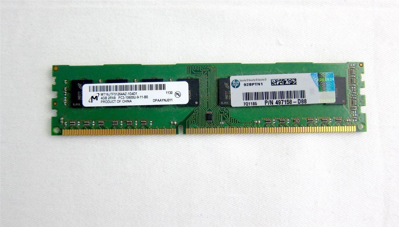 Micron 4gb Ddr3 1333mhz DIMM Memory P/n Mt16jtf51264az-1g4d1