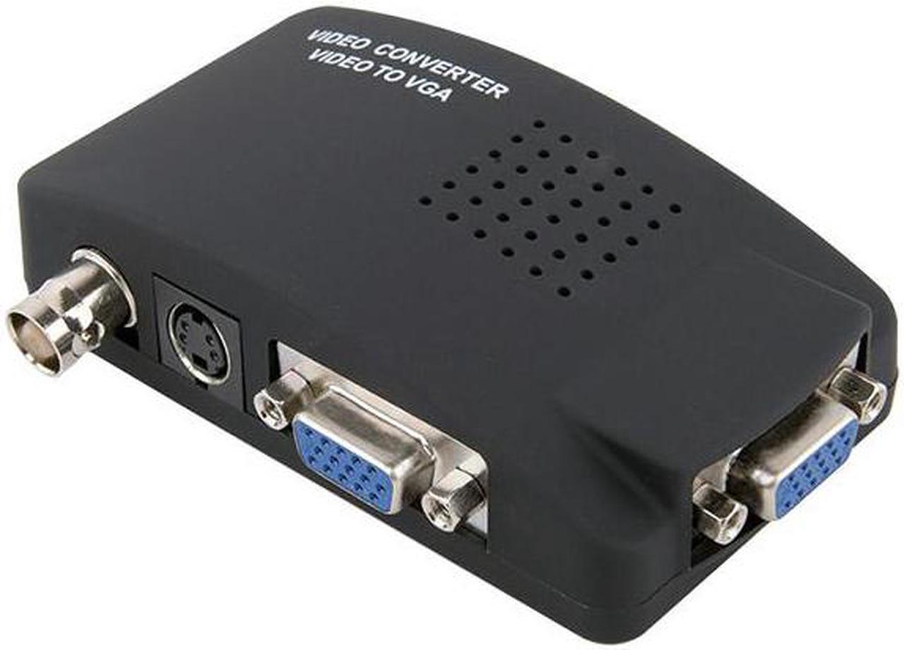 Main image of Mini BNC To VGA  Converter TV RCA Composite S-Video AV In To PC VGA LCD Out Converter Adapter Switch Box