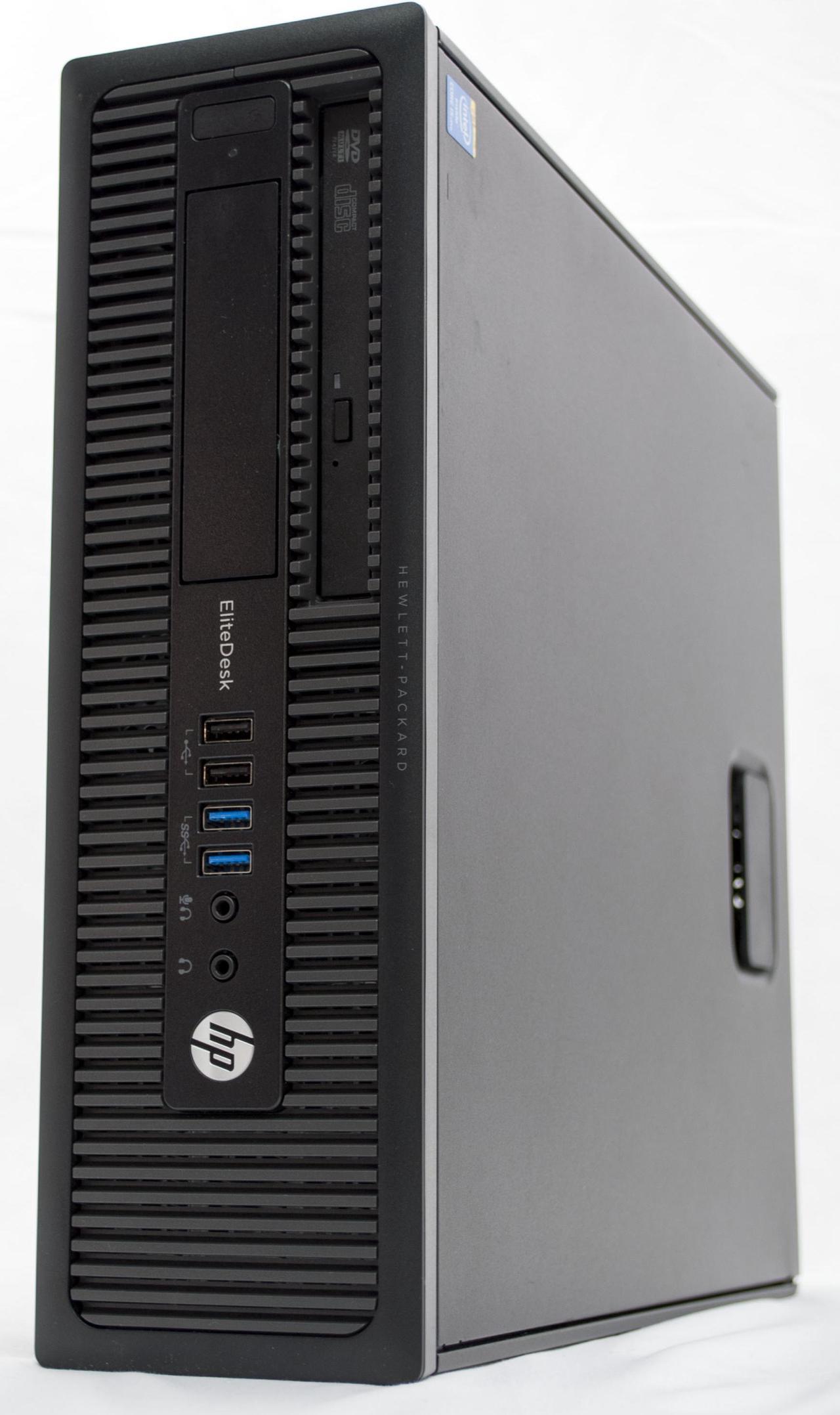 Main image of HP EliteDesk 800 G1 SFF Desktop PC, Intel Core i5-4570 3.2GHz, 8GB DDR3 RAM, 256GB SSD, DVD-ROM, Win-10 HOME x64 Grade B