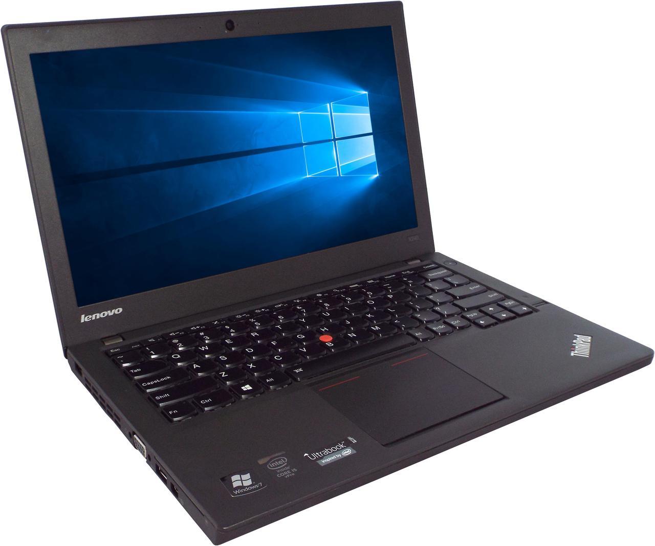 Lenovo ThinkPad X240 12.5" 1366x768 HD NoteBook PC, Intel Core i5-4300U 1.9GHz, 8GB DDR3 RAM, 128GB SSD, Win-10 Pro x64 Grade B