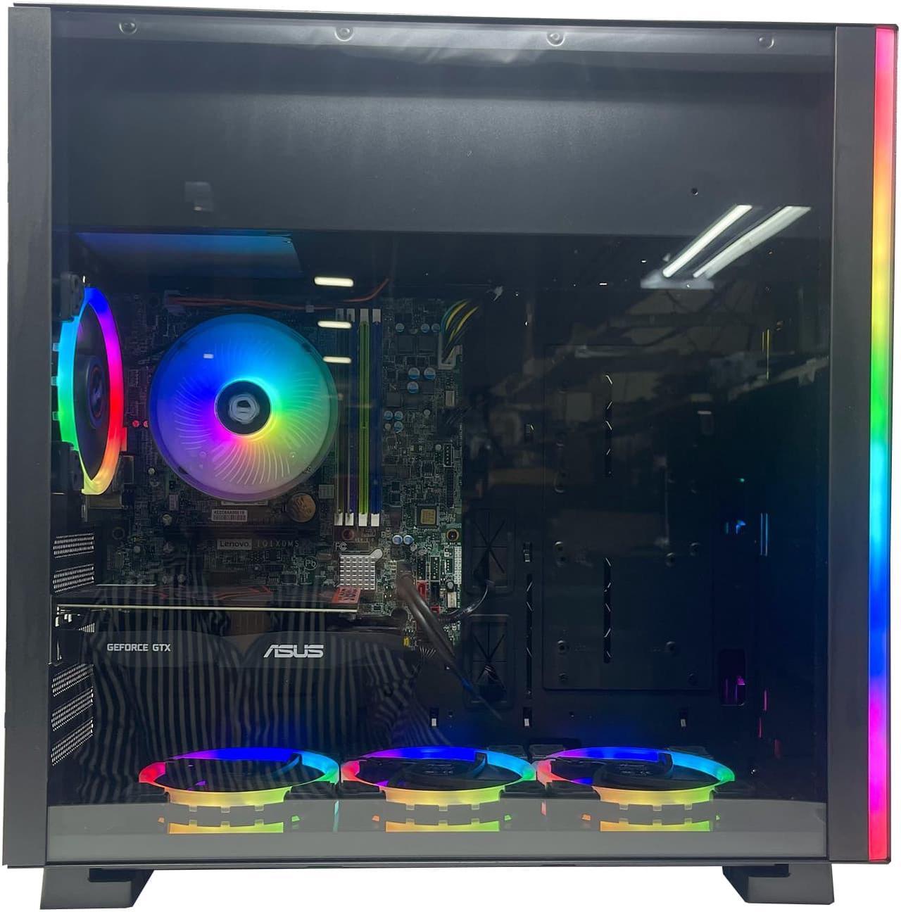 Alt view image 3 of 6 - Odyssey Black Widow Custom Gaming PC, RGB LED Fans, Intel Core i5 3.2GHz, 16GB RAM, 1TB SSD, Radeon RX 580, Wi-Fi, Windows 10