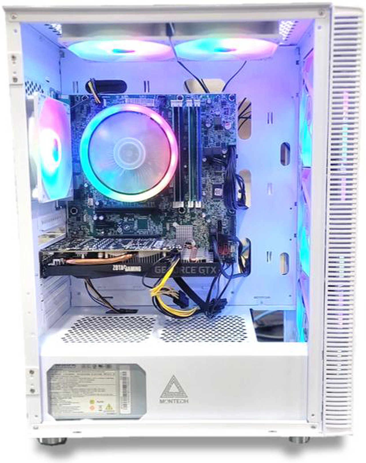 Odyssey Gaming Computer Odyssey DG19 Custom Gaming PC, White ATX LED Gaming Case, RGB LED Fans ...