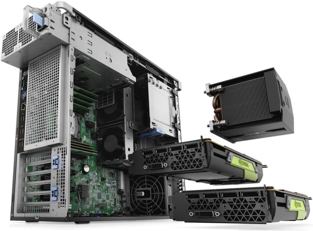 Alt view image 6 of 7 - Dell Precision 5820 Tower Workstation Desktop PC, Intel Core i7-9800X 3.8GHz, 64GB DDR4 RAM, 1TB SSD, 2TB HDD, Quadro P4000 8GB GDDR5, Keyboard & Mouse, WiFi BT, Windows 11 Pro Grade A