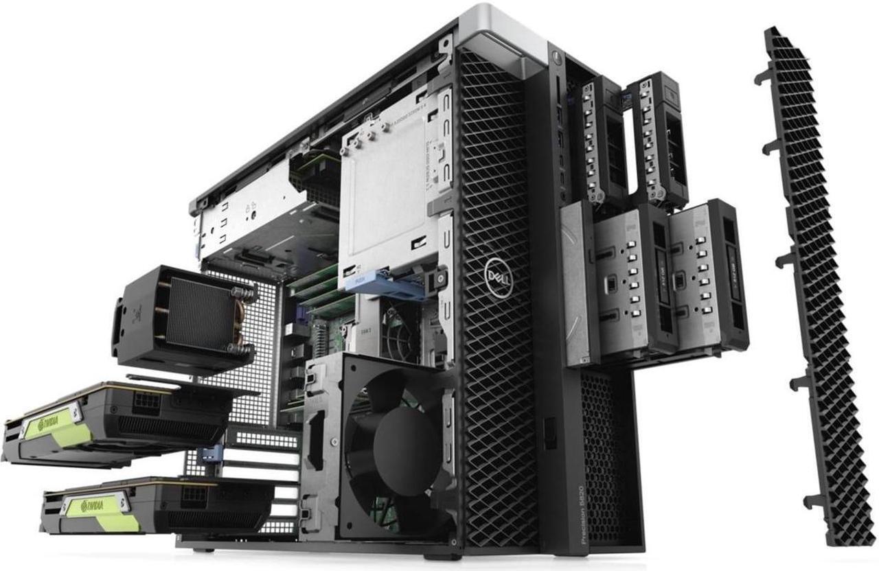 Alt view image 7 of 7 - Dell Precision 5820 Tower Workstation Desktop PC, Intel Core i7-9800X 3.8GHz, 64GB DDR4 RAM, 1TB SSD, 2TB HDD, Quadro P4000 8GB GDDR5, Keyboard & Mouse, WiFi BT, Windows 11 Pro Grade A