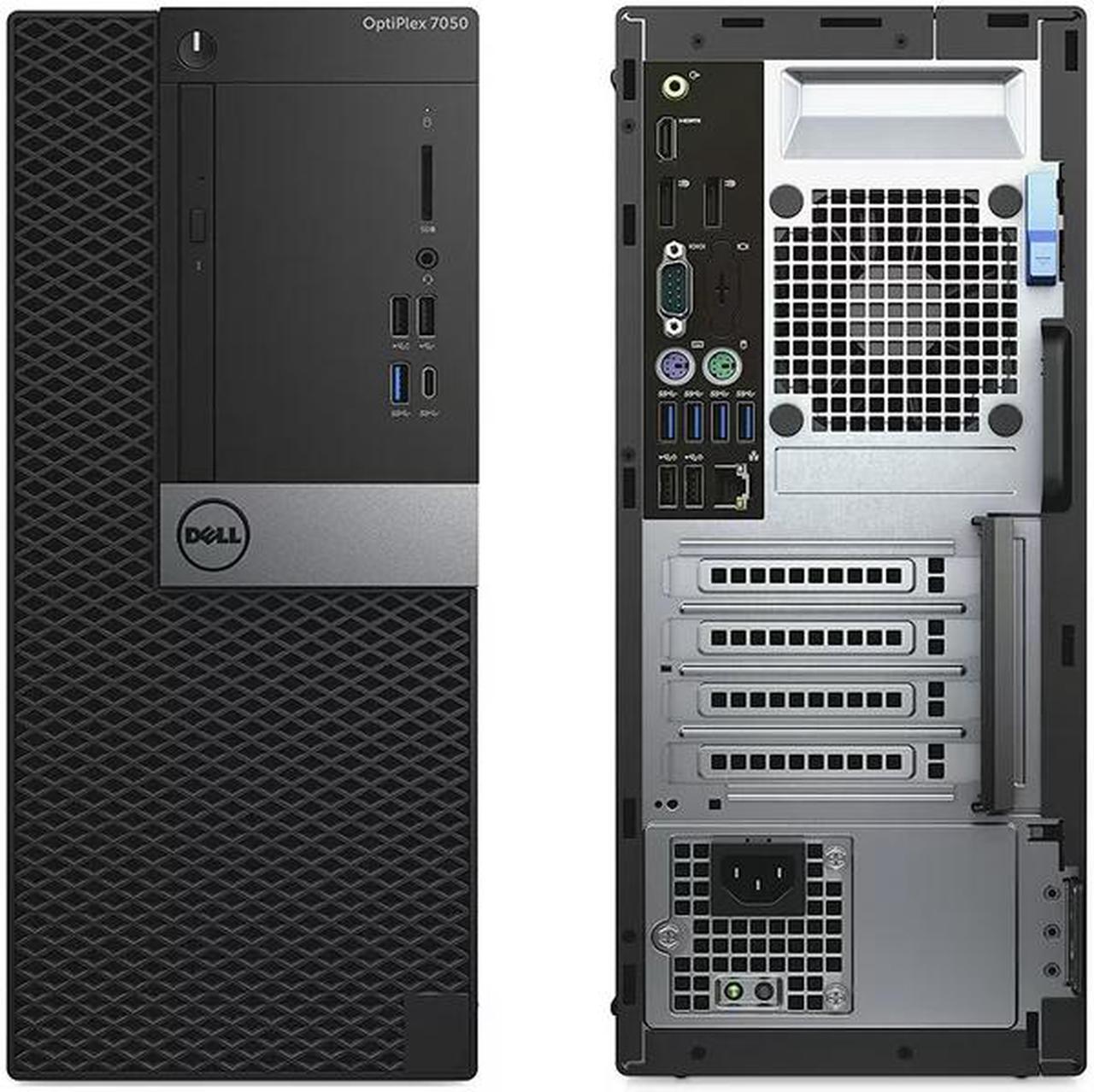 Alt view image 4 of 4 - Dell OptiPlex 7050 MT Desktop PC, Intel Core i5-7500 3.4GHz, 16GB DDR4 RAM, 256GB SSD, Keyboard & Mouse, WiFi, Win 10 Pro Grade A