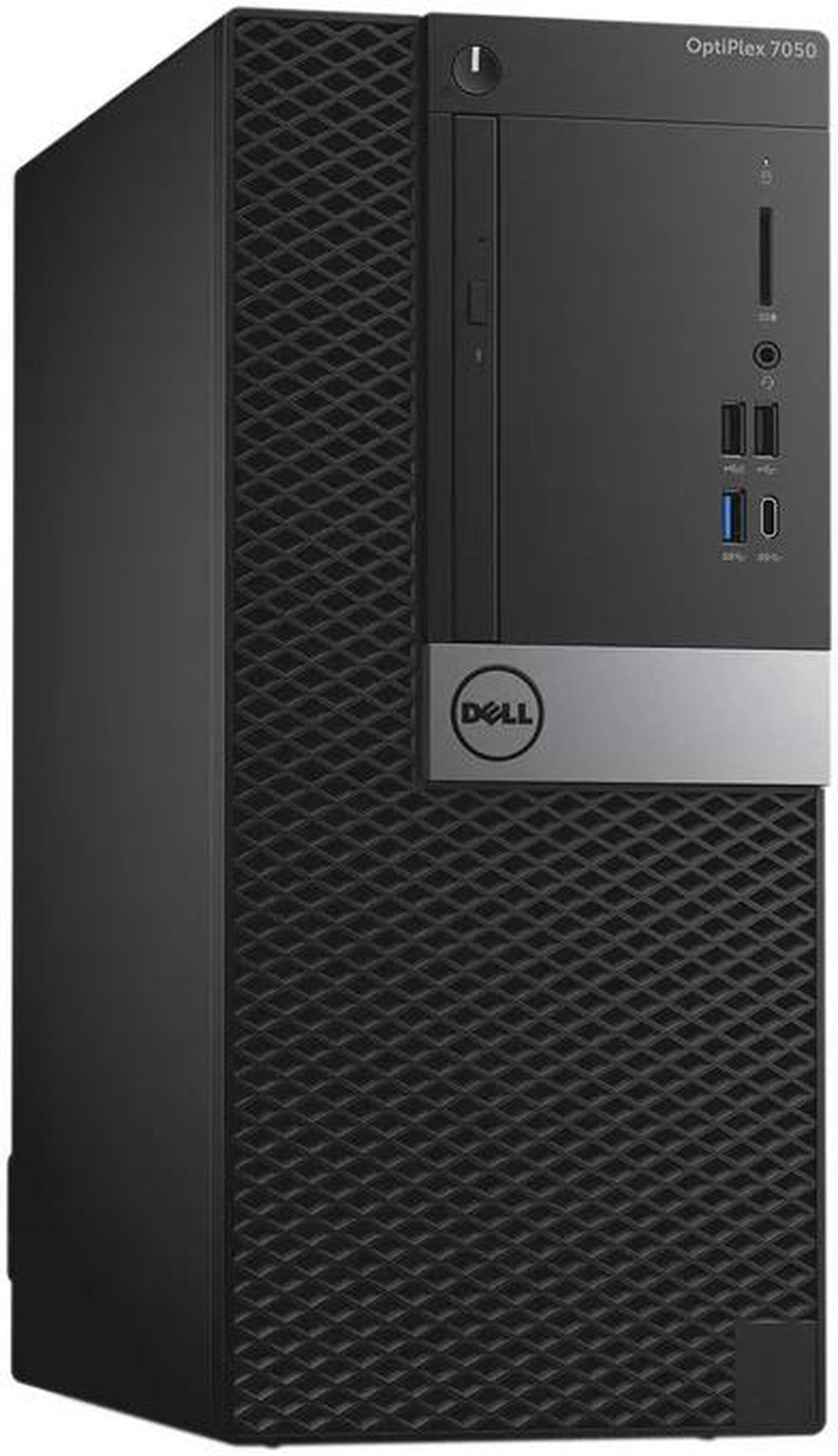 Main image of Dell OptiPlex 7050 MT Desktop PC, Intel Core i5-7500 3.4GHz, 16GB DDR4 RAM, 256GB SSD, Keyboard & Mouse, WiFi, Win 10 Pro Grade A