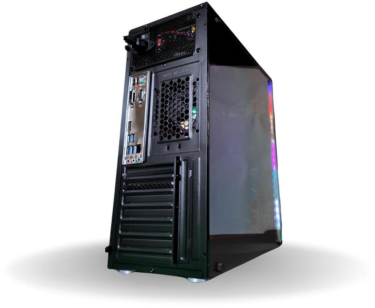 Alt view image 4 of 5 - Odyssey Essentials 2025 V4 Custom Gaming PC, RGB Intel Core i5-8500 upto 4.1GHz, 16GB DDR4 RAM, 1TB NVMe SSD, GeForce RTX 3050, Wi-Fi BT Windows 11 Pro Keyboard & Mouse