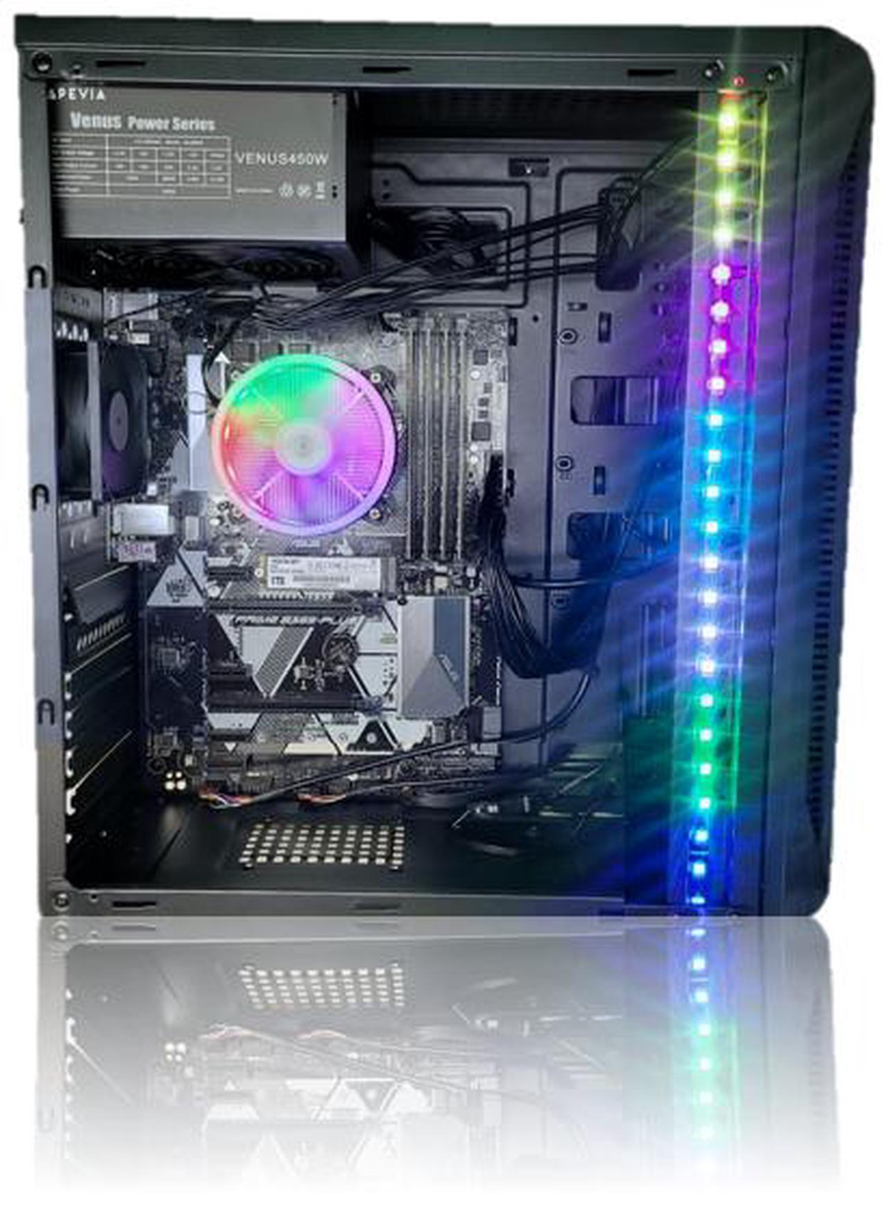 Alt view image 3 of 5 - Odyssey Essentials 2025 V4 Custom Gaming PC, RGB Intel Core i5-8500 upto 4.1GHz, 16GB DDR4 RAM, 1TB NVMe SSD, GeForce RTX 3050, Wi-Fi BT Windows 11 Pro Keyboard & Mouse