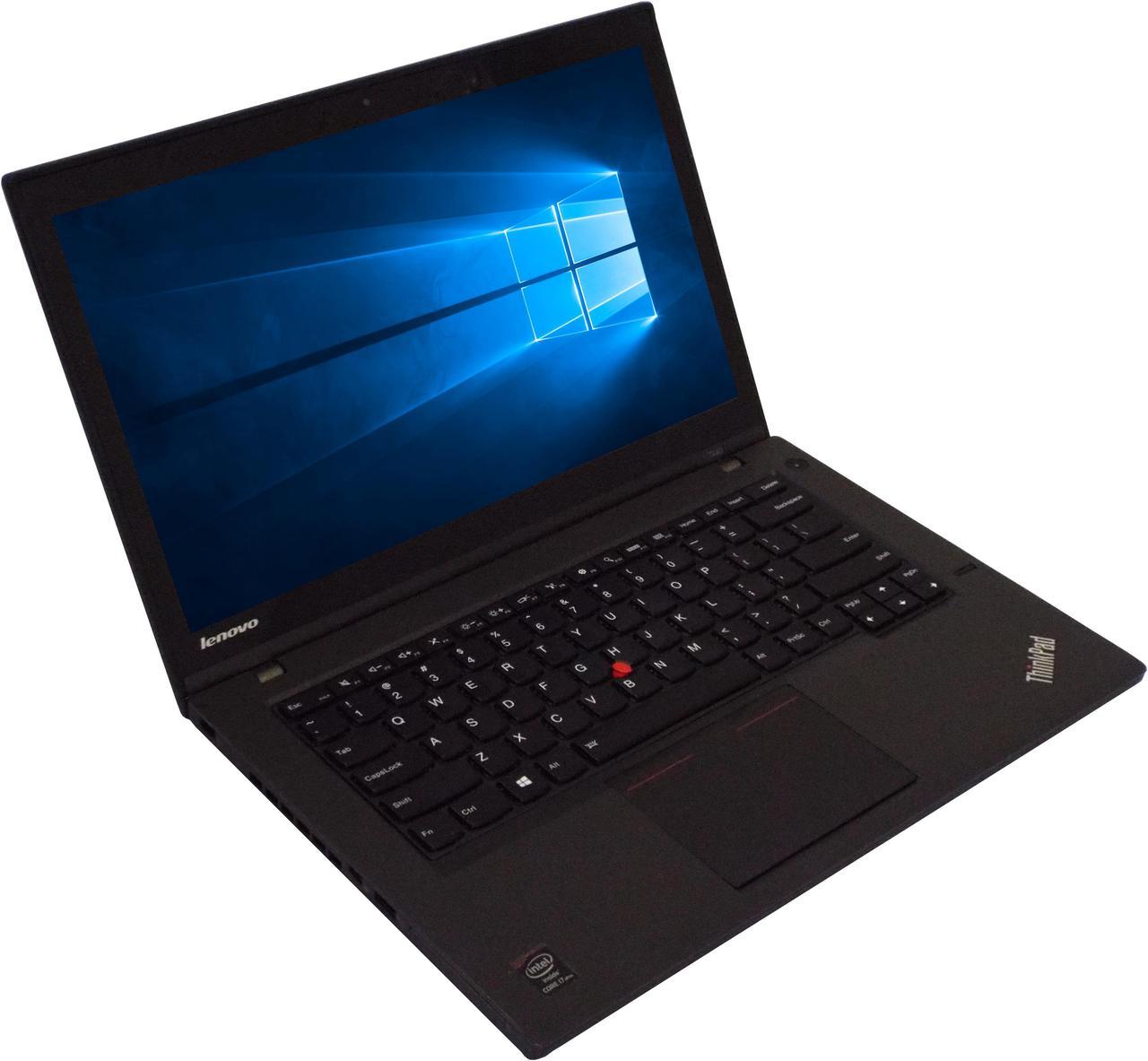 Grade B Lenovo T440 ThinkPad 14" 1600x900 Laptop PC, Intel Core i5-4300U 1.9GHz, 8GB DDR3 RAM, 256 SSD, Win-10 Pro