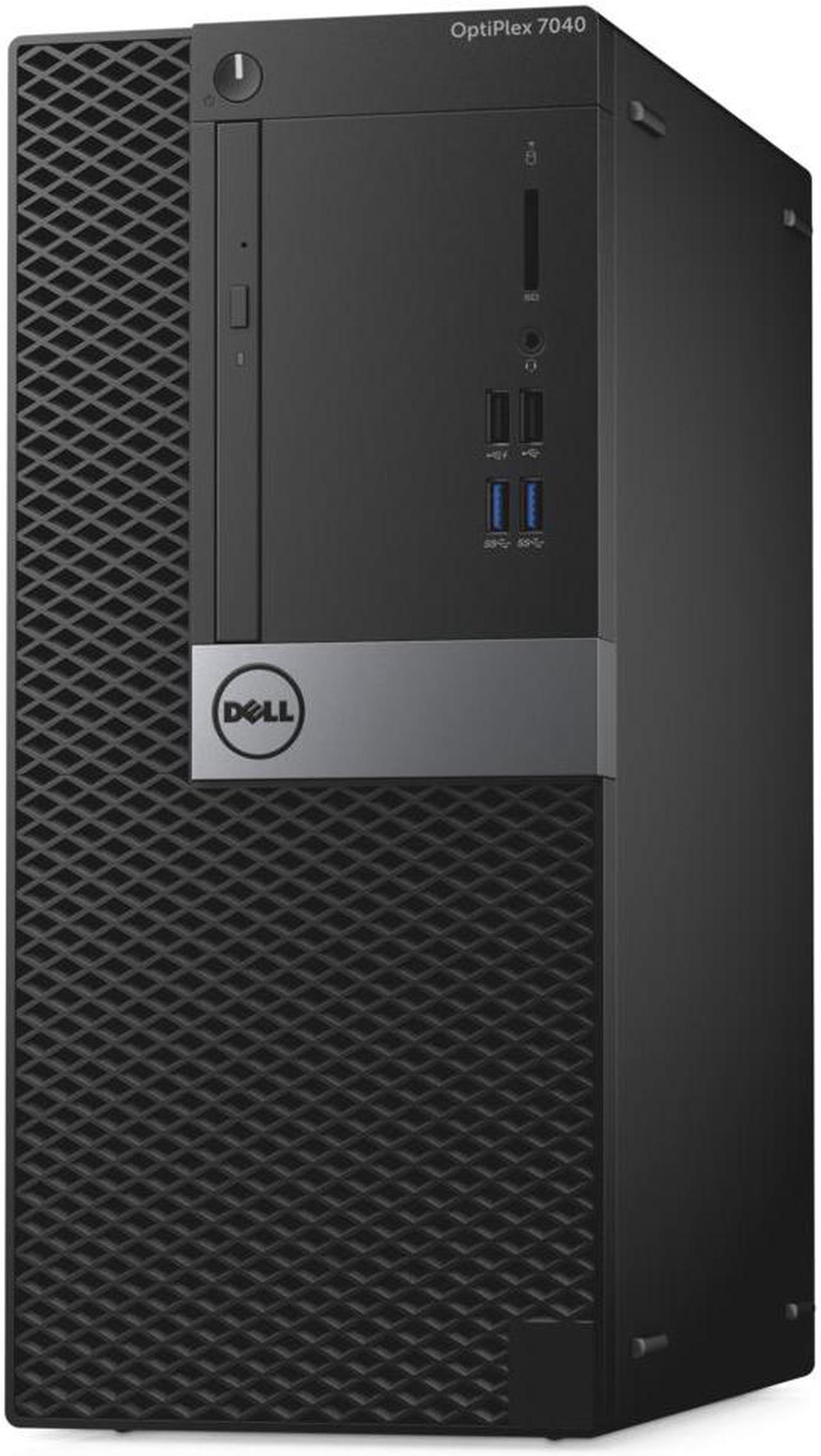 DELL OptiPlex 7040 Mini-Tower Desktop PC, Intel Core i5-6500 3.20GHz, 8GB DDR4 RAM, 256GB NVMe M.2 SSD, 500GB HDD, Win-10 Pro x64 Grade B