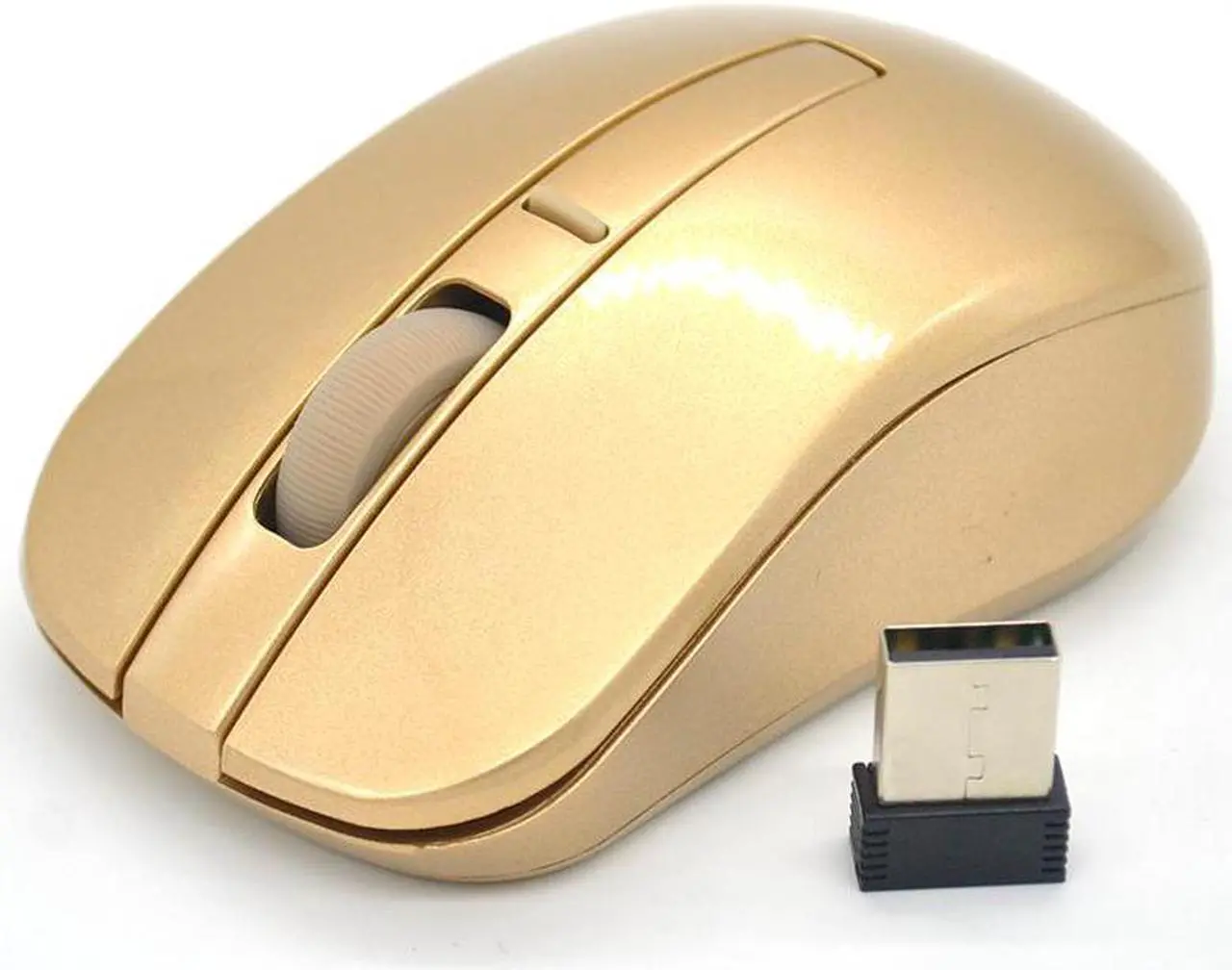 Main image of Popular Golden Mice 2.4GHZ Gold Wireless Mouse Wifi Gaming Mouse for Laptop PC Computer Gamer Loved