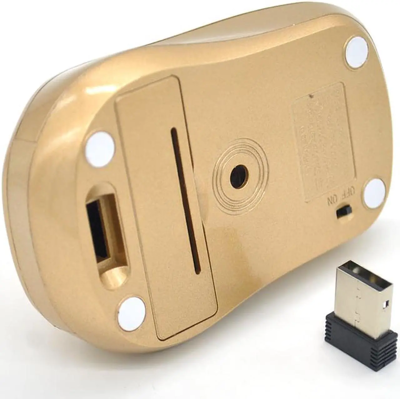 Alt view image 5 of 6 - Popular Golden Mice 2.4GHZ Gold Wireless Mouse Wifi Gaming Mouse for Laptop PC Computer Gamer Loved