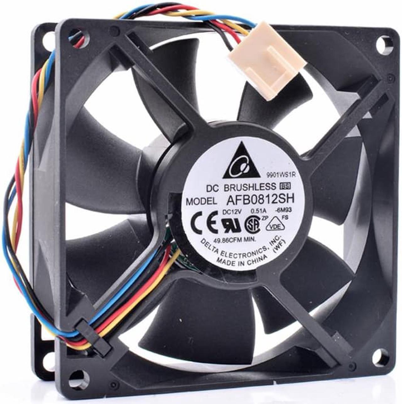 AFB0812SH 8cm 8025 80mm fan DC12V 0.51A 4 lines pwm computer chassis CPU large air volume cooling fan