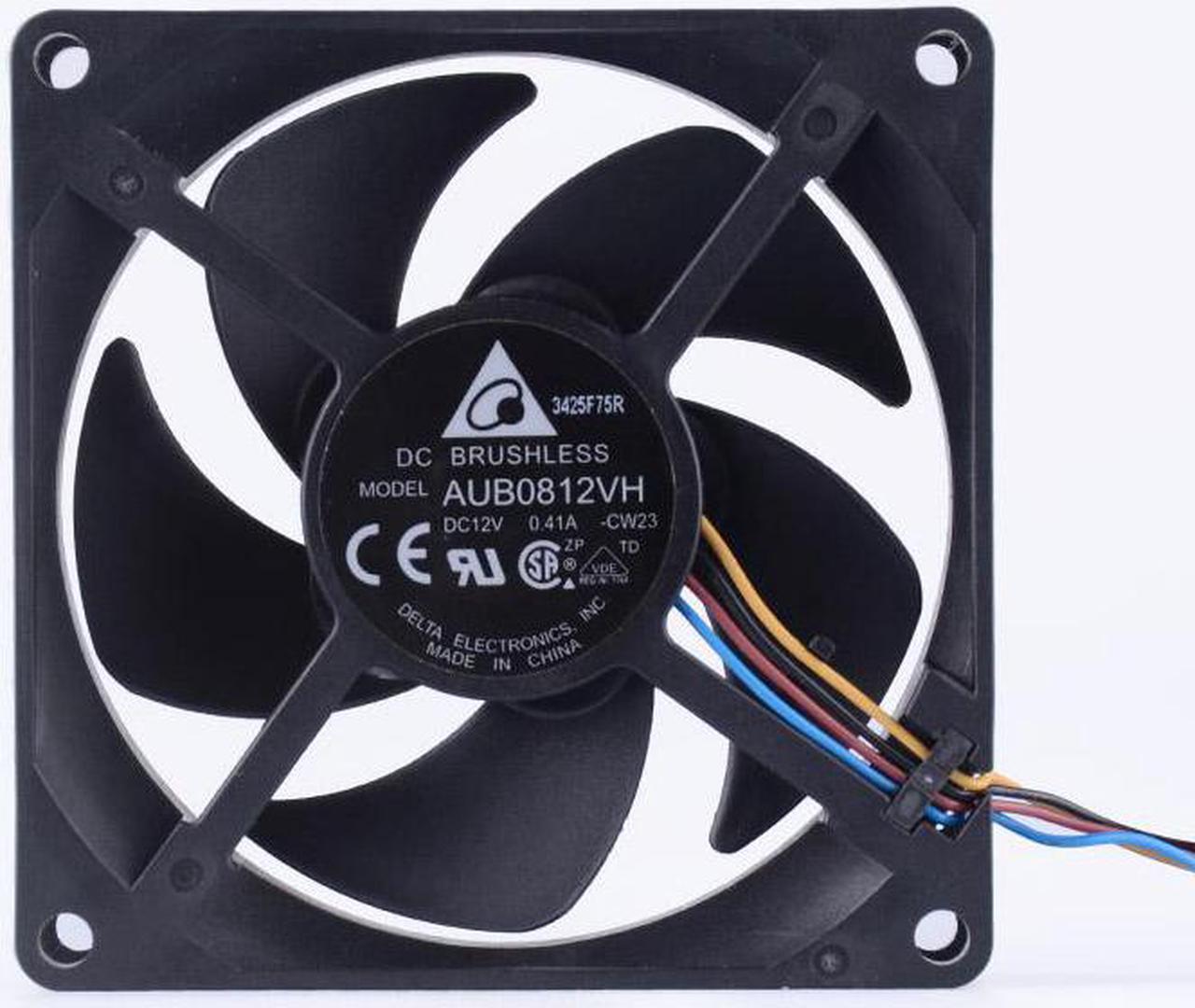 AUB0812VH 80mm fan 8cm 80x80x25mm DC12V 0.41A 4 lines cooling fan for projector