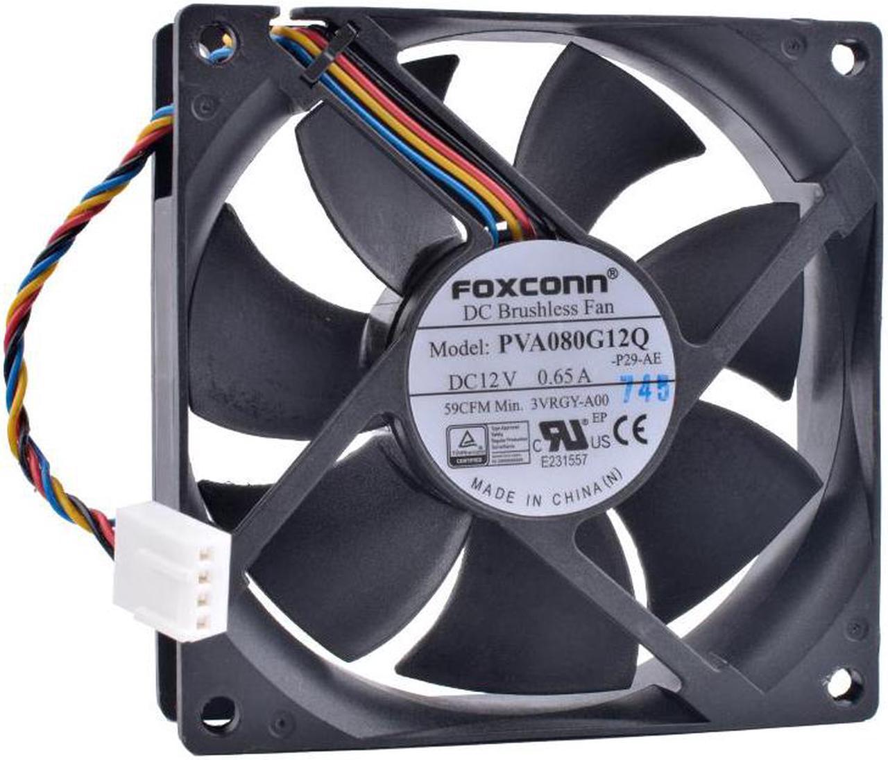 PVA080G12Q 8cm 80mm fan 8025 80x80x25mm 12V 0.65A 4Pin PWM Computer CPU High Air Volume Cooling Fan