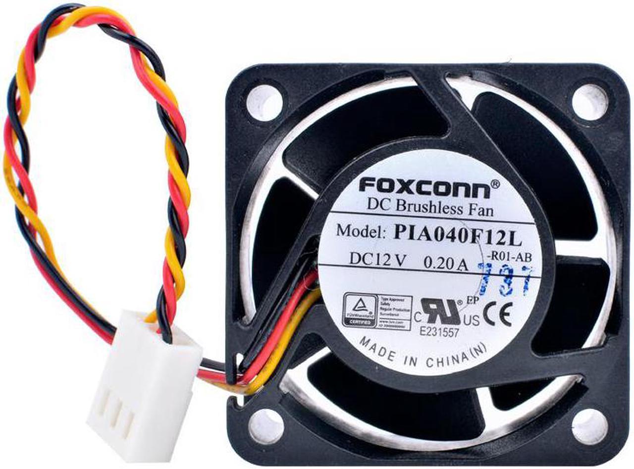 PIA040F12L 4cm 40mm fan 4020 40x40x20mm DC12V 0.20A 3 lines dual ball bearing speed detection CPU high air volume cooling fan