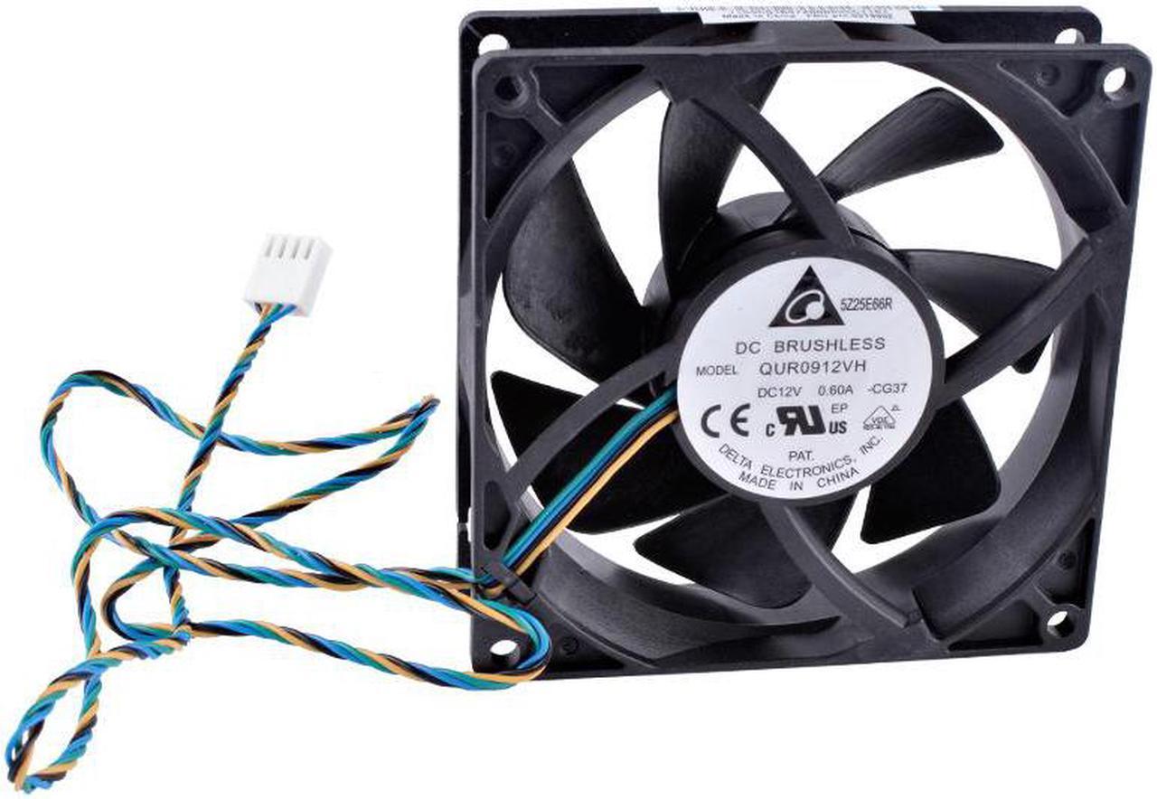 QUR0912VH 9CM 92X92X25mm 12V 0.60A 4 lines pwm large air volume computer CPU radiator fan Mini water cooling fan