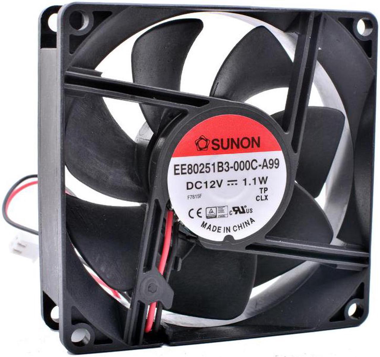 EE80251B3-000C-A99 8cm 8025 12V 1.1W Double ball bearing mute air volume computer power cooling fan