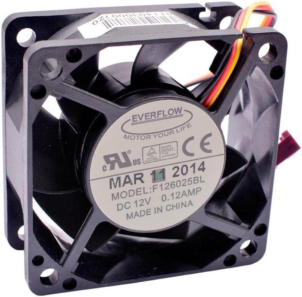 F126025BL 6cm 6025 60mm fan 60x60x25mm DC12V 0.12A dual ball mute speed monitoring for cooling fan of chassis power supply CPU