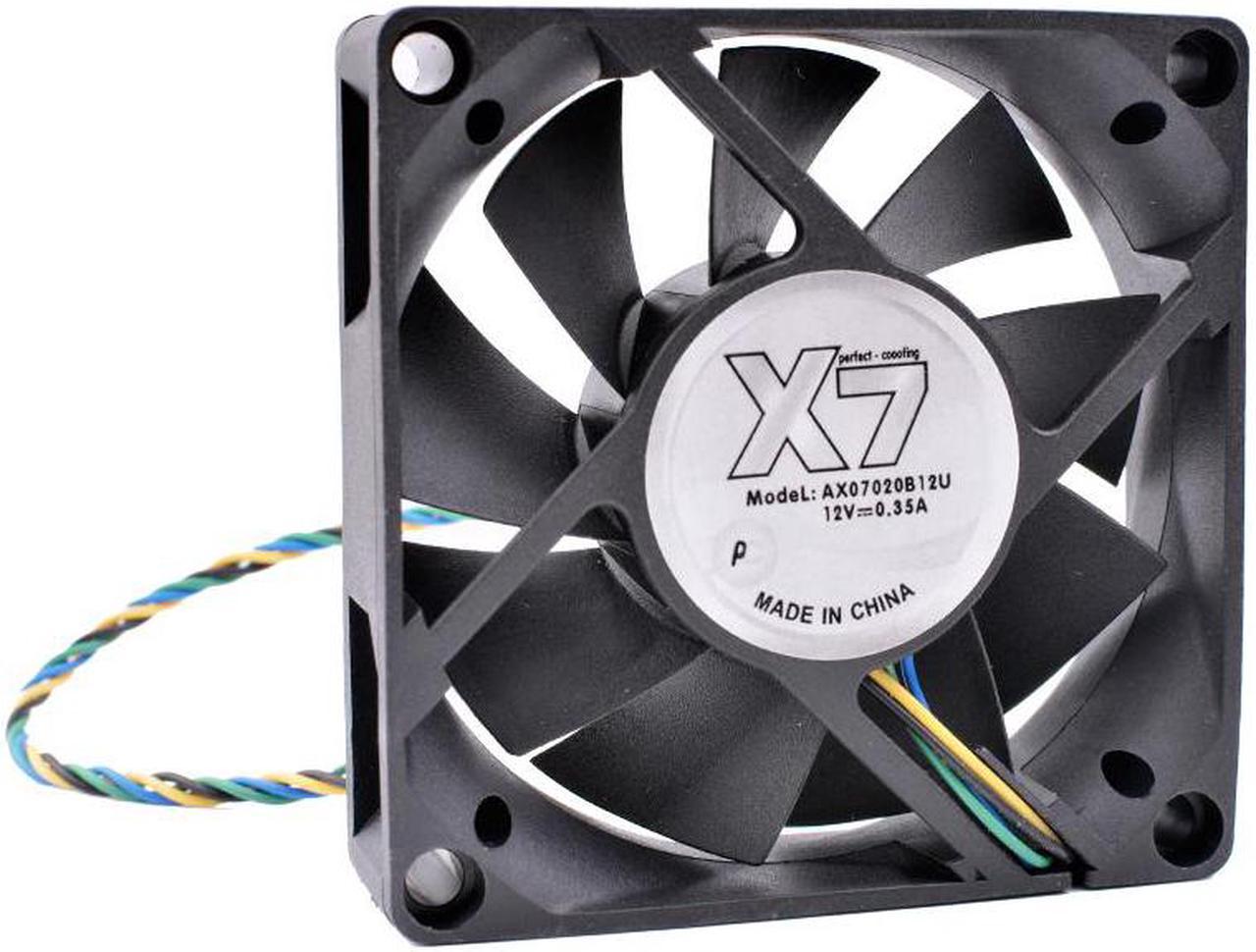 7cm 70mm fan 7020 DC 12V 0.35A Double ball bearing air volume computer CPU cooling fan