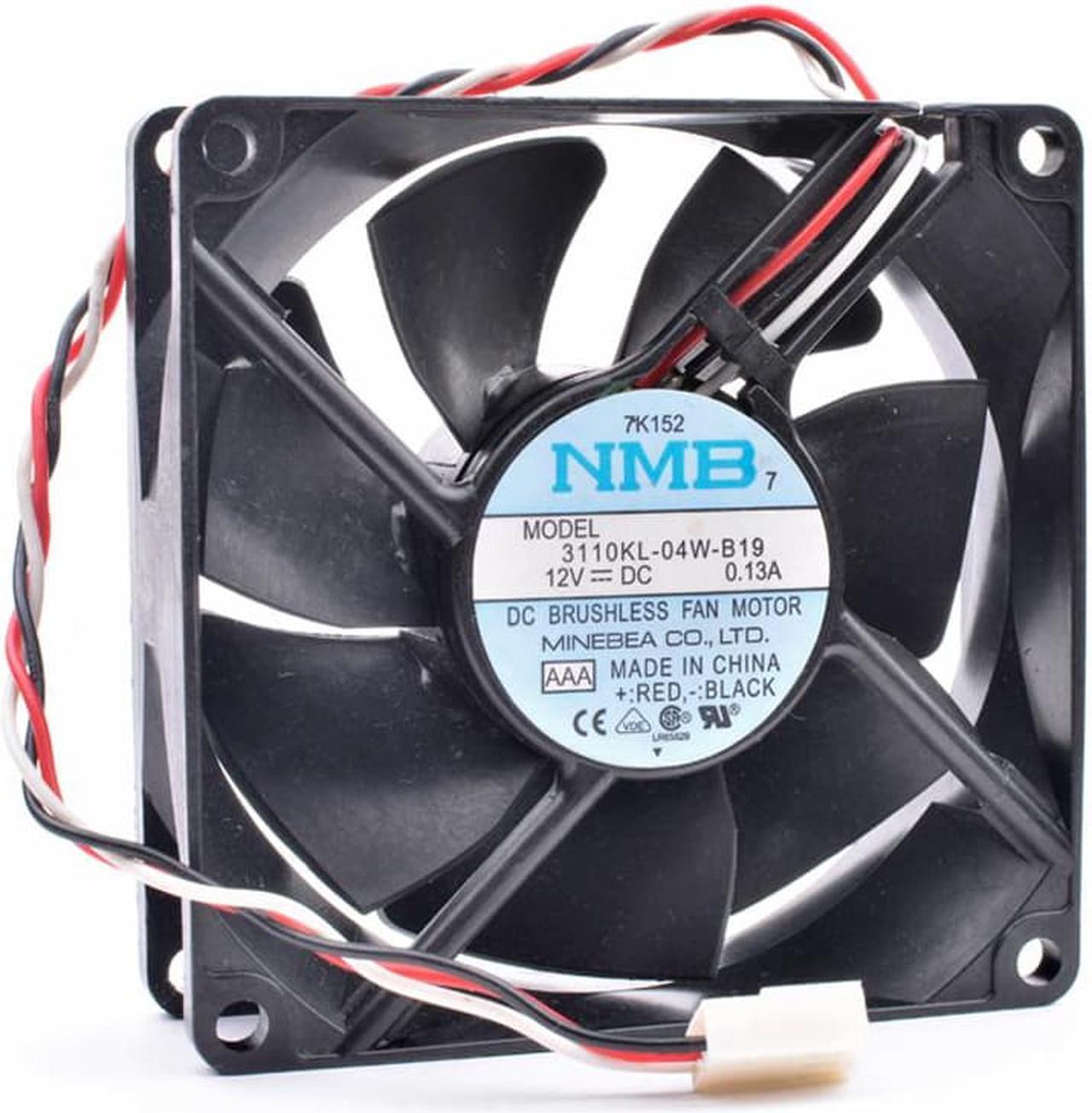 3110KL-04W-B19 8cm 8025 80mm fan 80x80x25mm 12V 0.13A ultra quiet chassis power supply fan