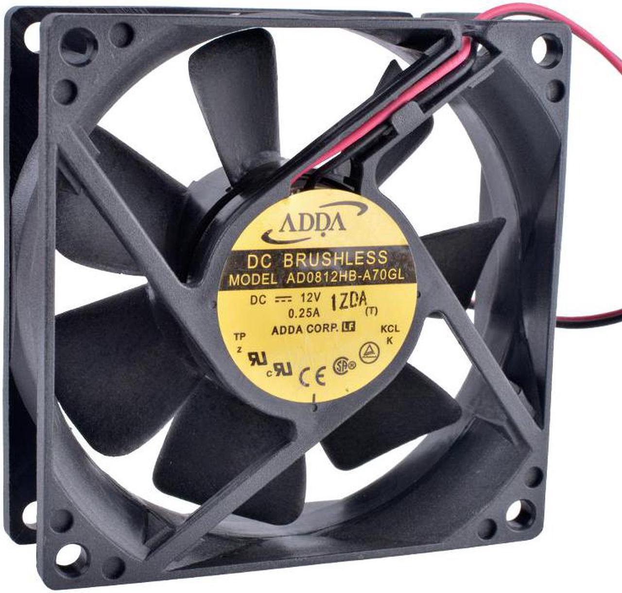 AD0812HB-A70GL 8cm 8025 80mm fan 80x80x25mm 12V 0.25A Double ball bearing large air volume cooling fan