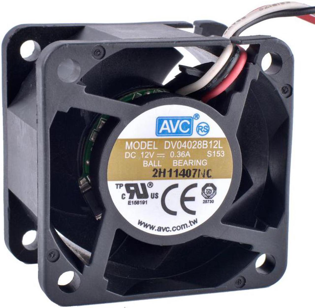 DV04028B12L 4028 4cm 40mm fan 12V 0.36A Temperature Control Sensor - Silent Airflow Cooling Fan