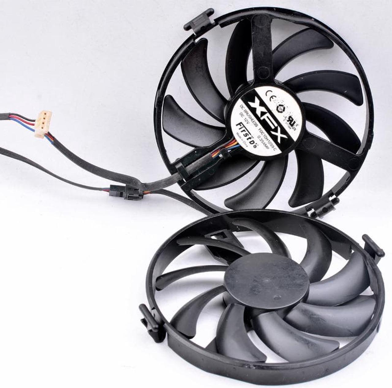 XFX R9 370 380 Demon FDC10H12S9-C 12V 0.35A 4 lines 4pin graphics card cooling temperature control dual fan