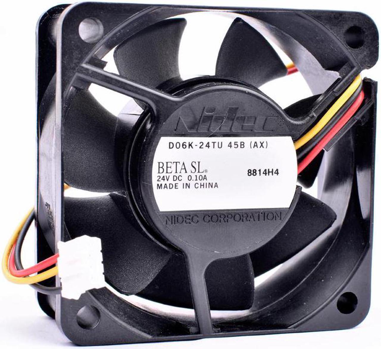 D06K-24TU 45B 6cm 60mm fan 60x60x25mm 6025 DC24V 0.10A 3-line silent inverter cooling fan