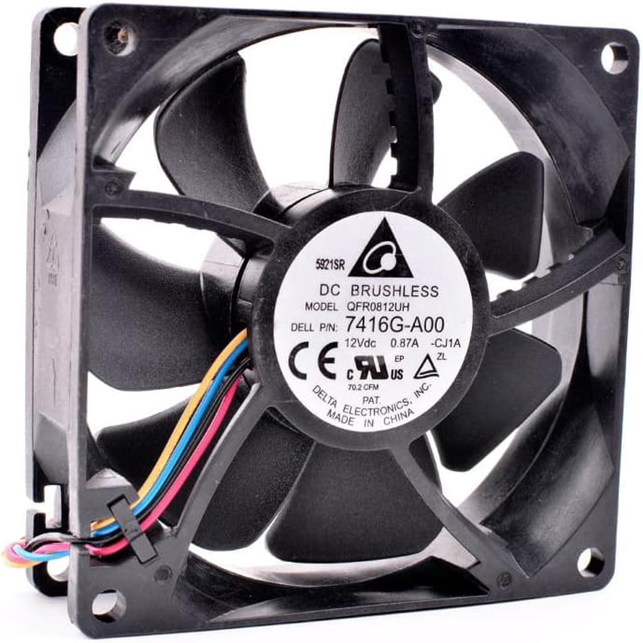 QFR0812UH 7416G-A00 8cm 8025 80mm fan DC12V 0.87A server chassis CPU cooling fan