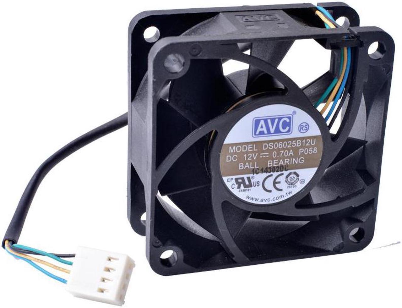 COOLING REVO DS06025B12U 12V 0.70A 60mm 60x60x25mm fan Computer CPU 4 wire 4pin double ball bearing large air volume cooling fan