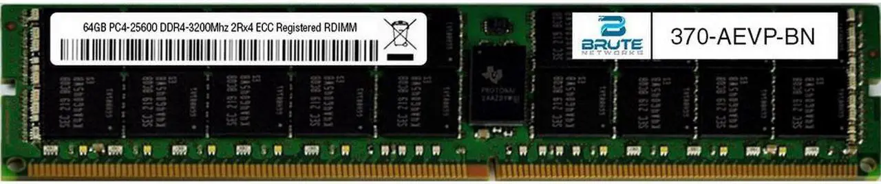 Main image of 370-AEVP - Dell Compatible 64GB PC4-25600 DDR4-3200Mhz 2Rx4 1.2v 288-Pin DDR4 SDRAM