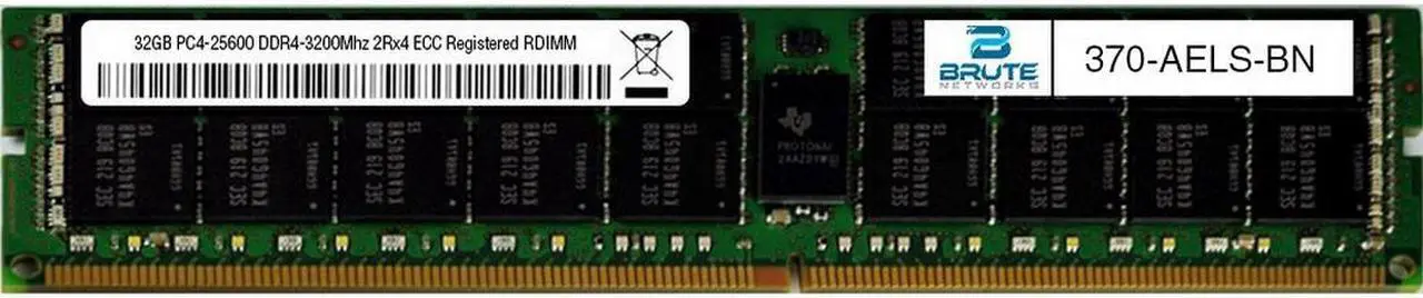 Main image of 370-AELS - Dell Compatible 32GB PC4-25600 DDR4-3200Mhz 2Rx4 1.2v 288-Pin DDR4 SDRAM