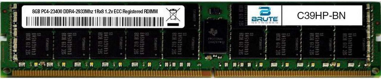 Main image of C39HP - Dell Compatible 8GB PC4-23400 DDR4-2933Mhz 1Rx8 1.2v ECC Registered RDIMM