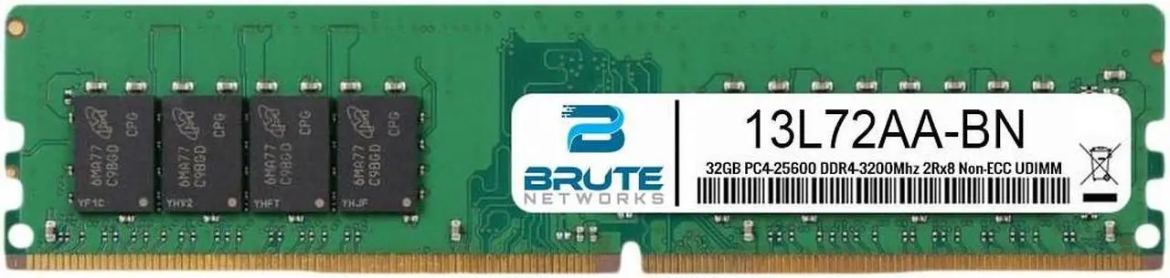 Main image of 13L72AA - HP Compatible 32GB DDR4-3200Mhz 2Rx8 Non-ECC UDIMM