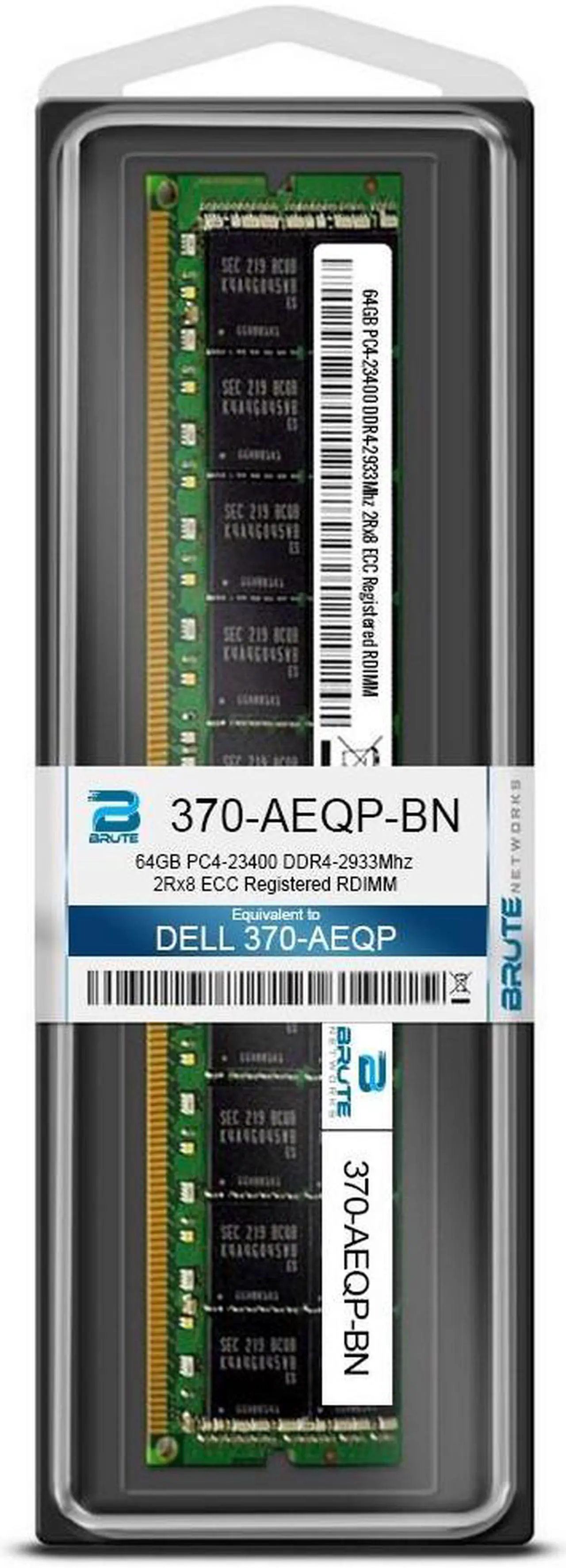 Alt view image 3 of 3 - 370-AEQP - Dell Compatible 64GB DDR4-2933Mhz 2Rx8 ECC Registered RDIMM