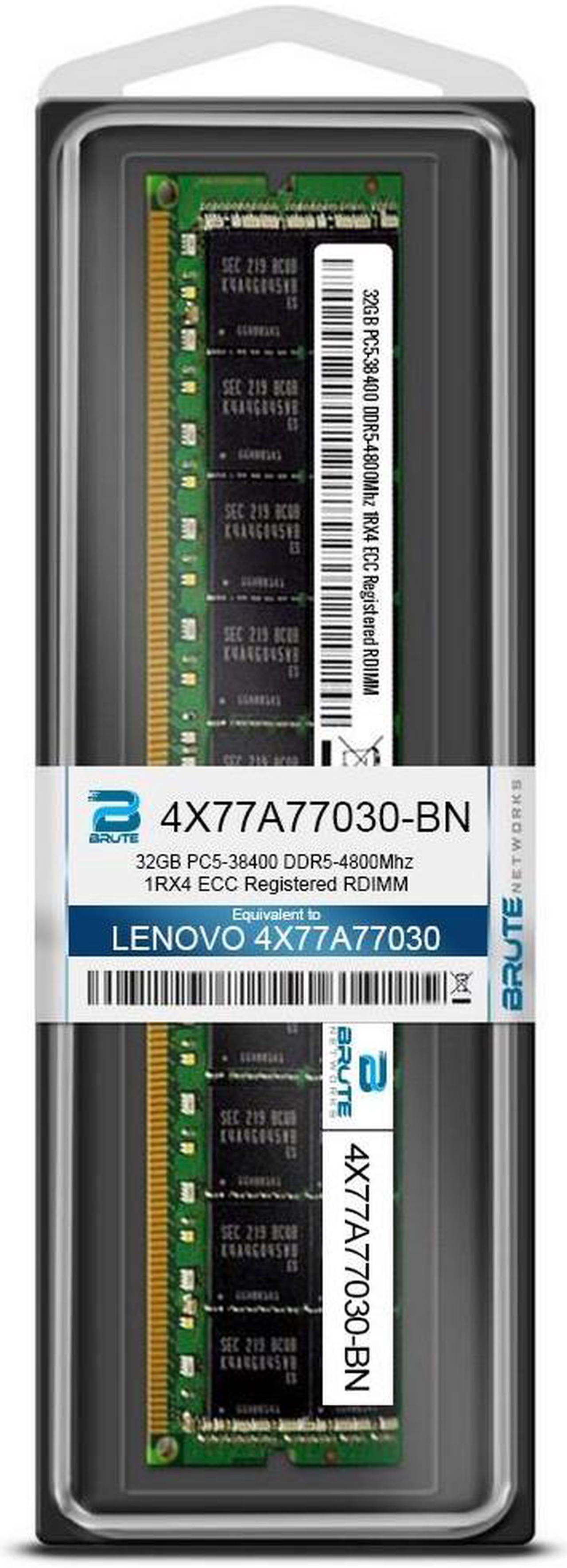 Alt view image 3 of 3 - 4X77A77030 - Lenovo Compatible 32GB DDR5-4800Mhz 1Rx4 ECC registered RDIMM
